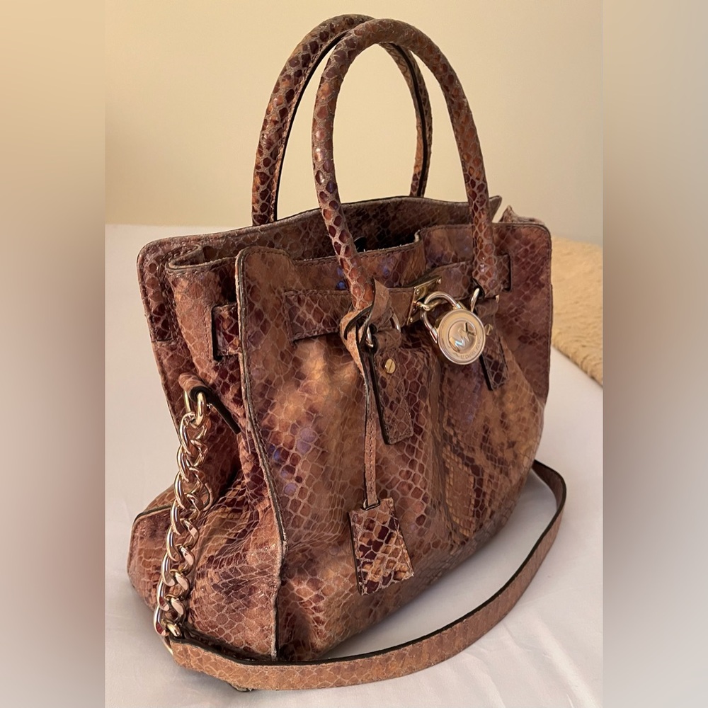 Michael Kors snake Large Hamilton bag